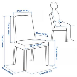 4 Sillas Comedor Ikea Bergmund Tela Madera
