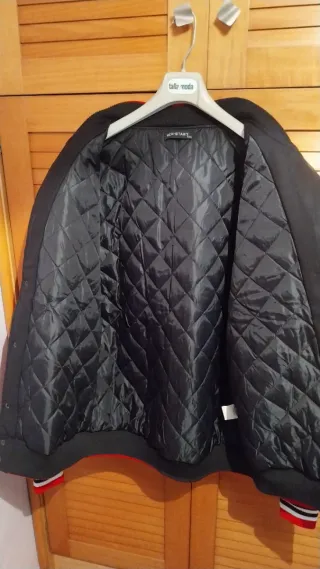 Chaqueta Bomber MEN-STAR7 Negra y Roja Talla XXXL