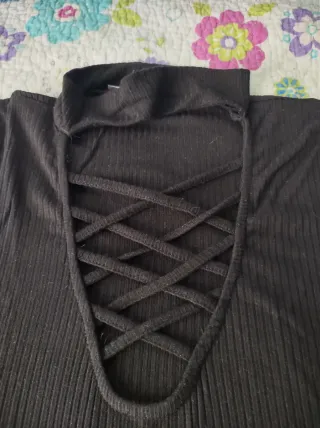 Camiseta New Yorker manga larga negra