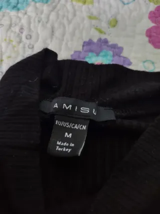 Camiseta New Yorker manga larga negra