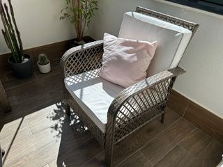 Conjunto Muebles Jardín Ratán y Cristal