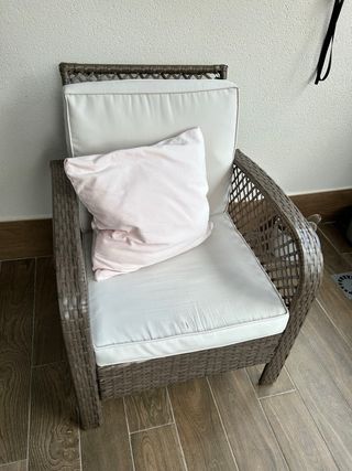 Conjunto Muebles Jardín Ratán y Cristal