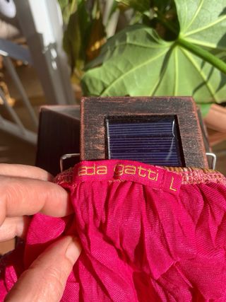 Top tirantes Ada Gatti fucsia lentejuelas L