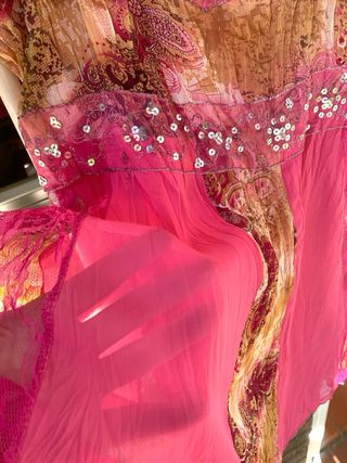 Top tirantes Ada Gatti fucsia lentejuelas L