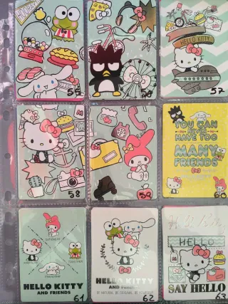 Cartas Trading Hello Kitty and Friends