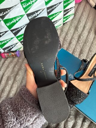 Sandalias Zara Brillantes Talla 37