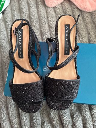 Sandalias Zara Brillantes Talla 37