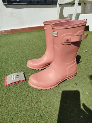 Botas Altas Hunter Mujer Rosa Terracota Nuevas 38