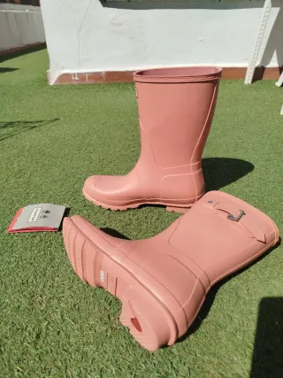 Botas Altas Hunter Mujer Rosa Terracota Nuevas 38