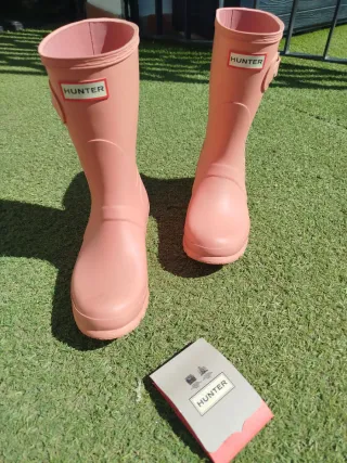 Botas Altas Hunter Mujer Rosa Terracota Nuevas 38