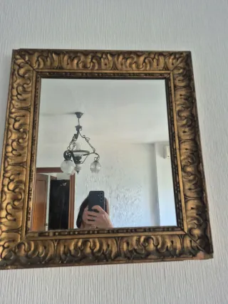 Espejo Pared Dorado 51x56cm