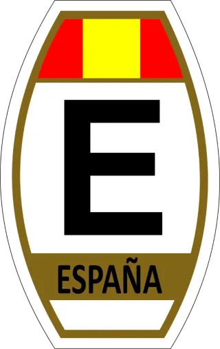 Pegatina E España Coche Clásico