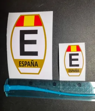 Pegatina E España Coche Clásico