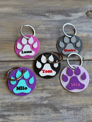 Llaveros personalizados pata de gato