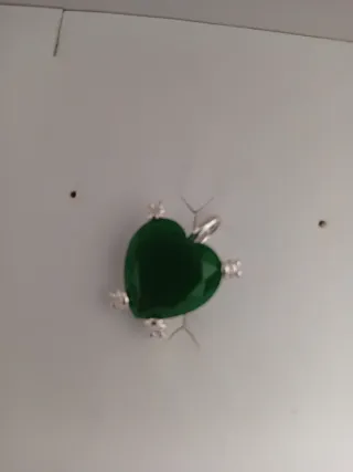 Colgante Corazón Plata Tous Verde
