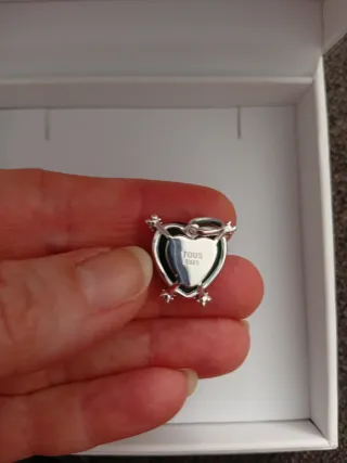 Colgante Corazón Plata Tous Verde