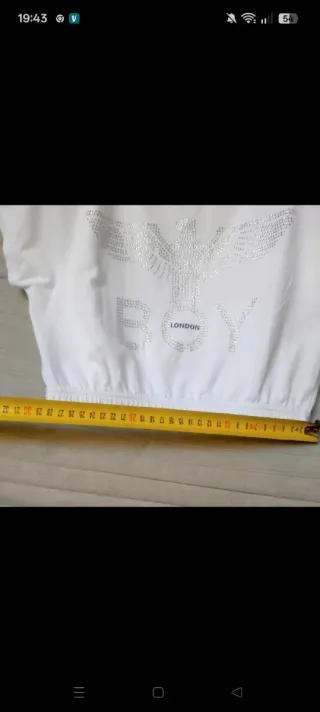 T-shirt Boy London bianca con strass