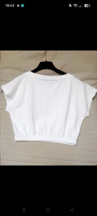 T-shirt Boy London bianca con strass