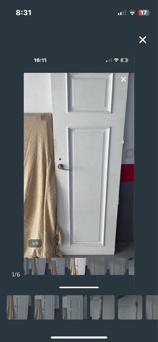 Puerta Maciza Roble Lacada