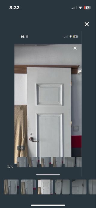 Puerta Maciza Roble Lacada