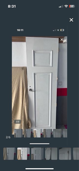 Puerta Maciza Roble Lacada