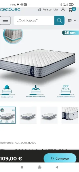 Colchón grande nuevo, sin estrenar