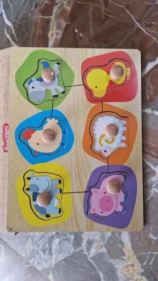 Puzzle madera infantil animales
