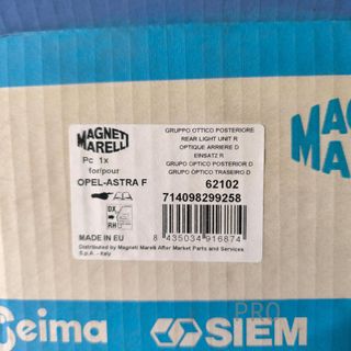 PILOTO TRASERO DERECHO OPEL ASTRA NUEVO 62102