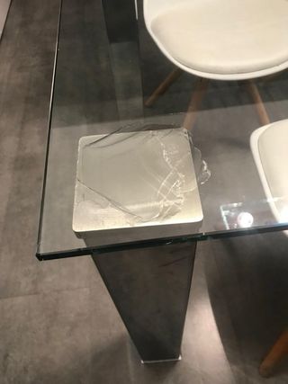 Mesa de comedor cristal 200x100