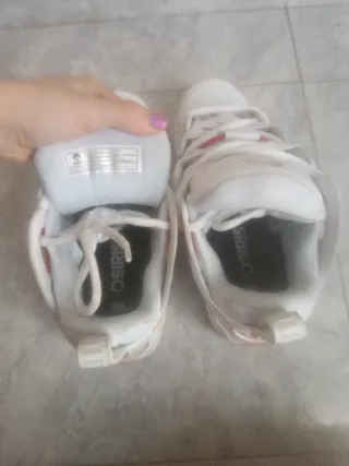 Zapatillas Osiris Talla 41 Blancas Rojas.