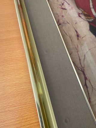 Cuadro Africano Pintura Tela Marco Dorado