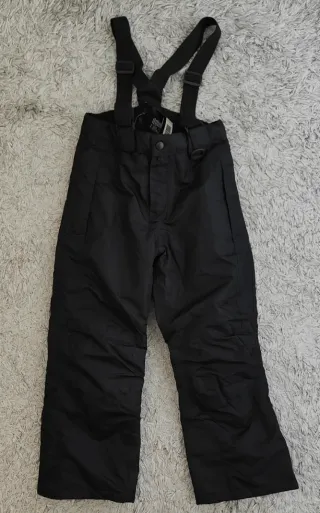 Pantalón esquí negro con tirantes 122/128 6-8 años