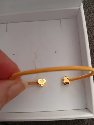 Pulsera Tous Plata Vermeil Corazón y Oso
