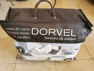 Juego de sábanas de coralina Burrito Blanco 90cm