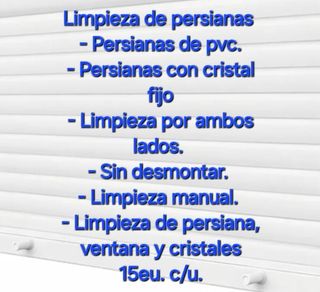 Limpieza de persianas