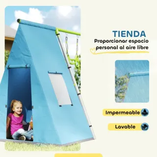 Columpio Infantil 3 en 1 con Tienda