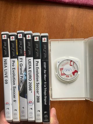 Lote 6 Juegos PSP: Star Wars, PES, NBA, F1