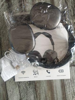 Auriculares Bluetooth 5.0 EURO LIFE Negros