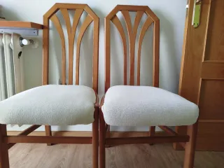 Juego de 6 sillas de comedor de madera