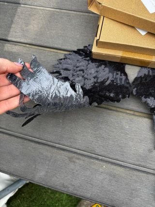 Apliques de alas con lentejuelas para ropa