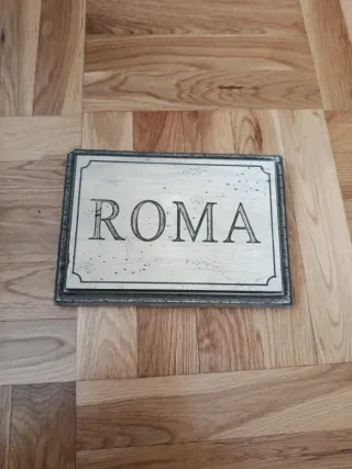 Letrero artístico ROMA 14x20 cm
