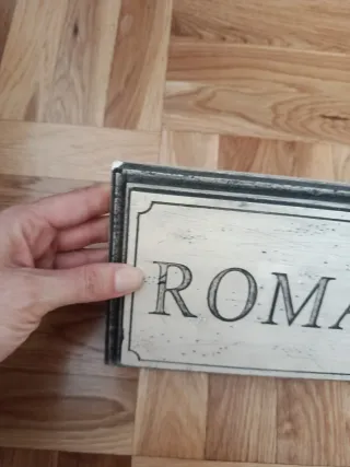 Letrero artístico ROMA 14x20 cm