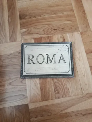 Letrero artístico ROMA 14x20 cm