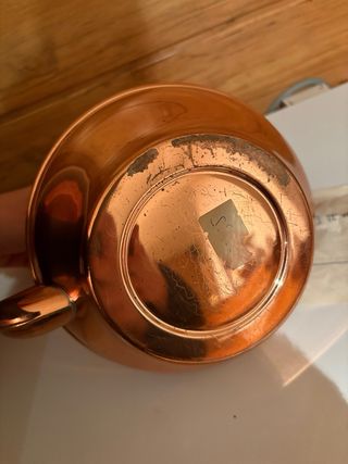 Tetera Vintage Cobre y Cerámica