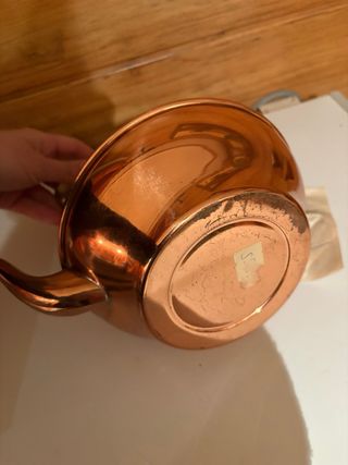 Tetera Vintage Cobre y Cerámica