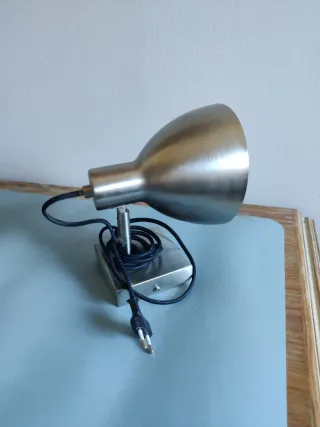 Lámpara aplique de pared plateada