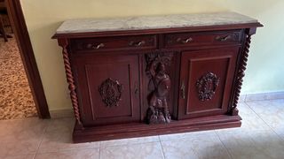 Consola clásica con tapa de mármol