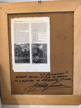 Quadro d'autore in argento