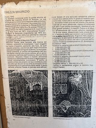 Quadro d'autore in argento