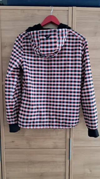 Chaqueta Roxy Mujer Cuadros. TALLA M CON GORRO